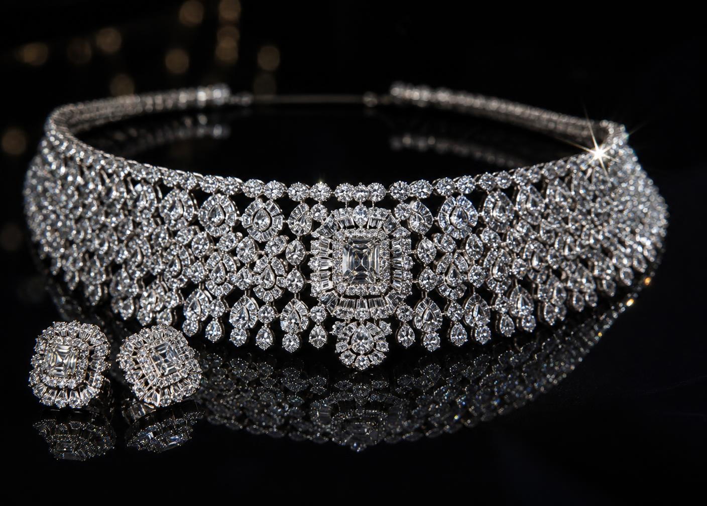 Solitaire Cascade Choker — American Style by Era Jewels