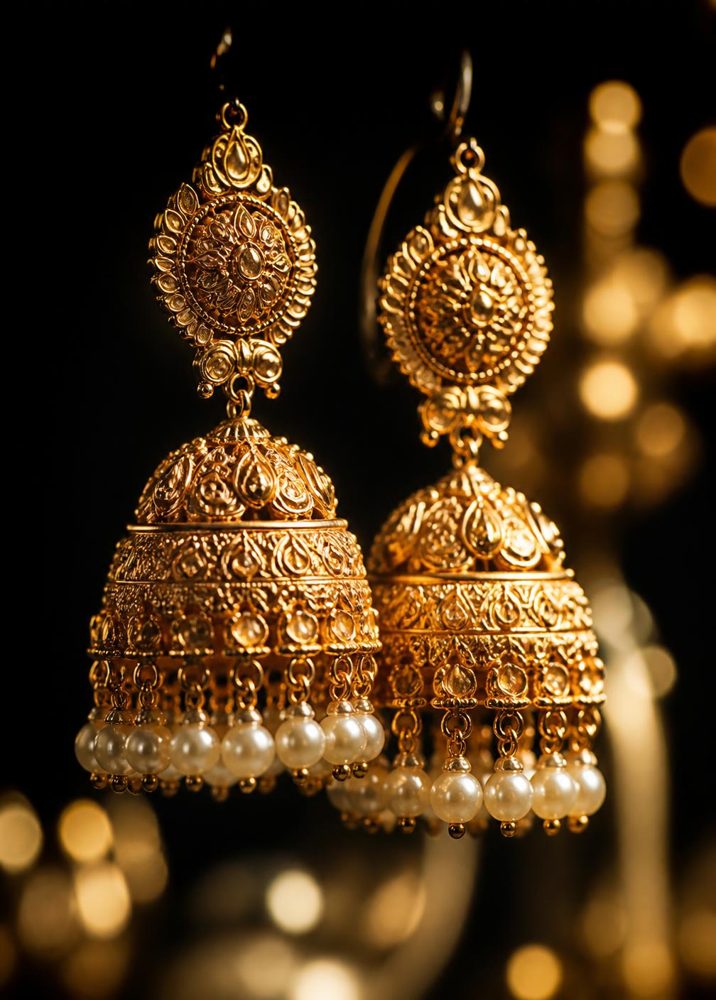 Meenakari Jhumka — Gold Forming by Era Jewels