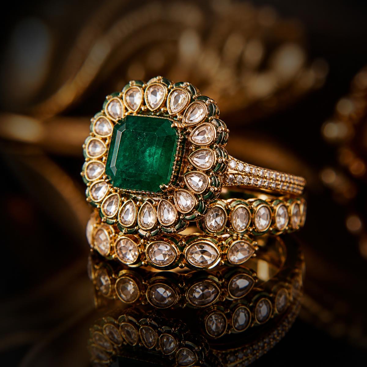 Emerald Court Ring — American Style by Era Jewels